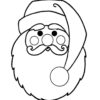 Santa Claus portrait coloring page