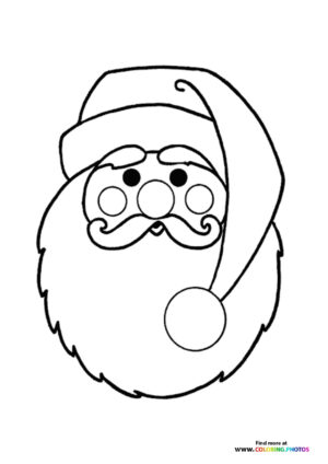 Santa Claus portrait coloring page