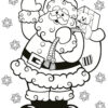 Santas bringing presents coloring page