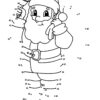 Santa swinging dot the dots worksheet