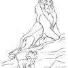 Scar luring Simba Lion King coloring page