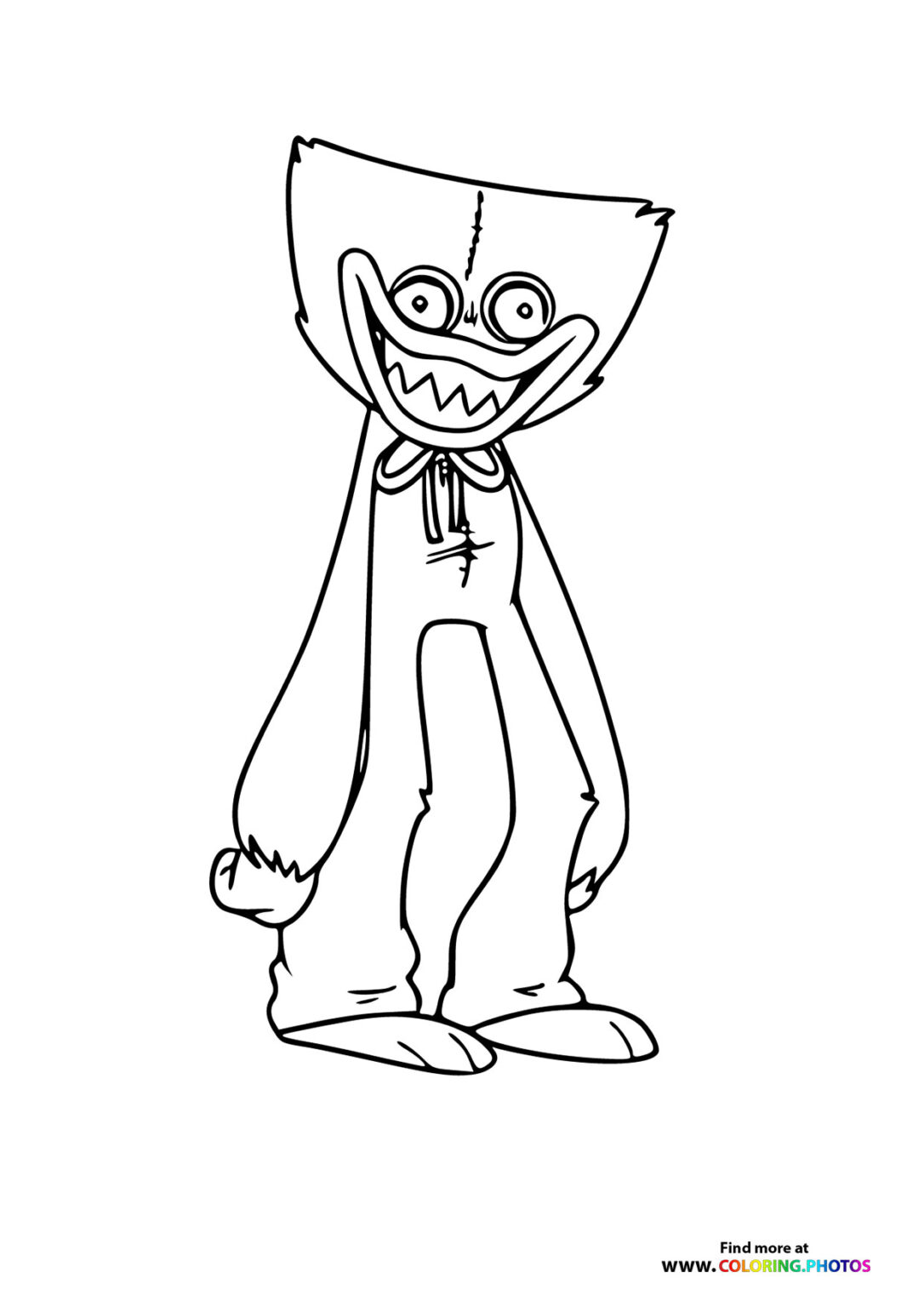 Scary Huggy Wuggy - Coloring Pages for kids