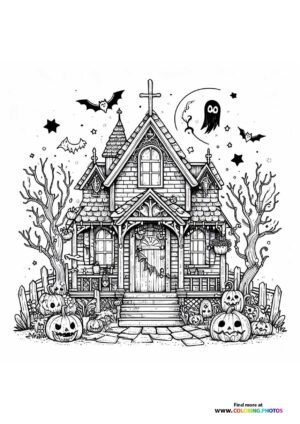 Scary halloween mansion