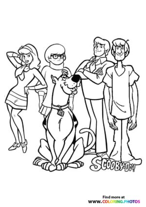 Scooby-Doo Gang coloring page