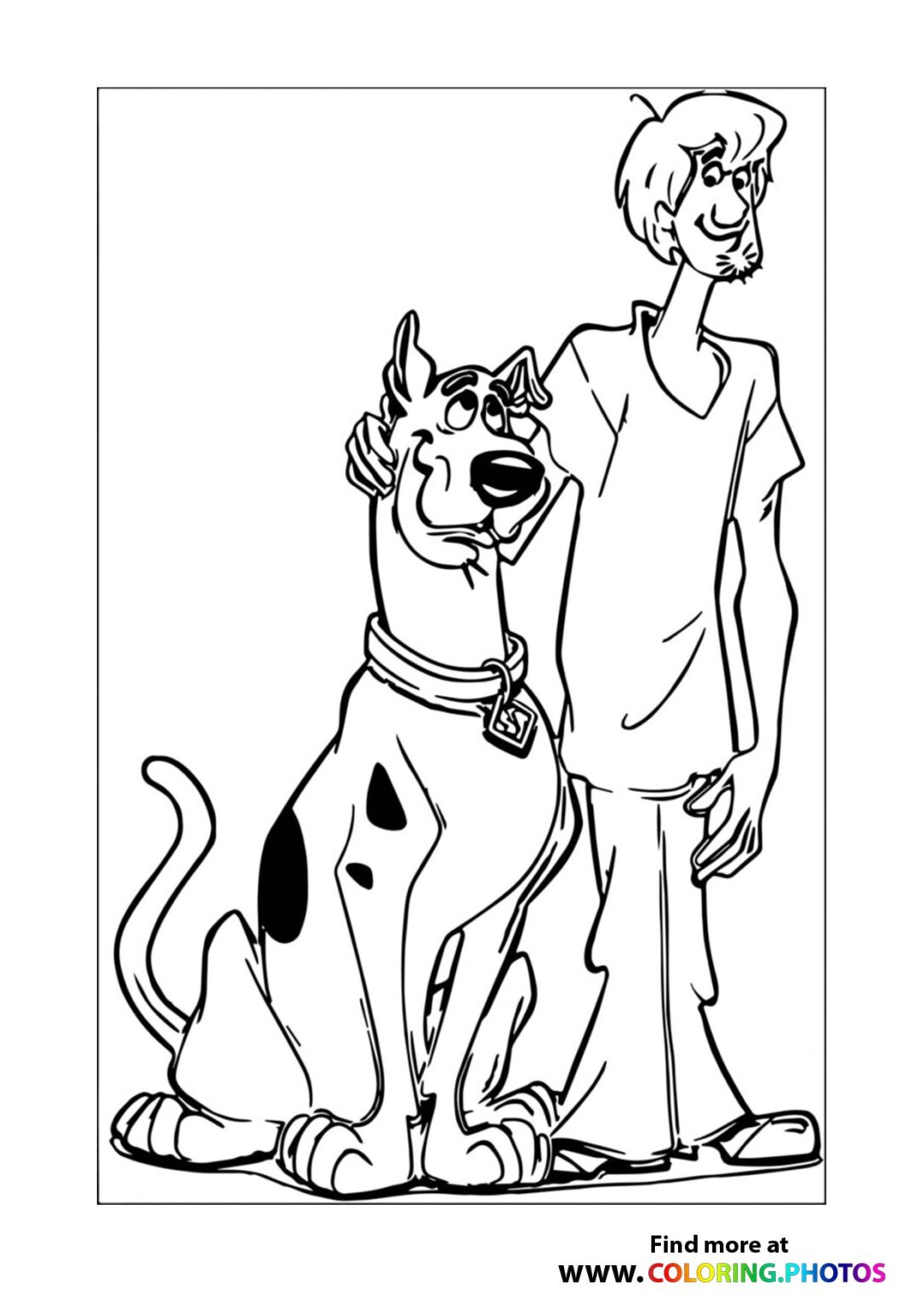 Scooby-Doo and Shaggy - Coloring Pages for kids