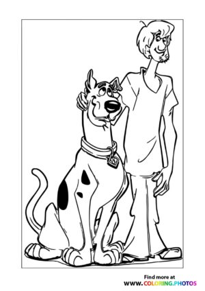 Scooby-Doo and Shaggy coloring page
