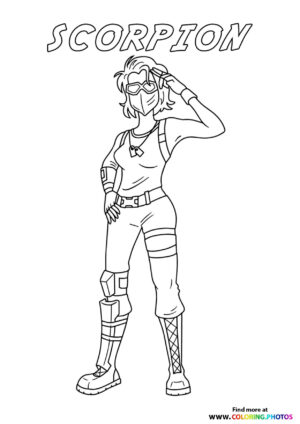Scorpion - Fortnite coloring page