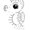 Seahorse swinging dot the dots worksheet
