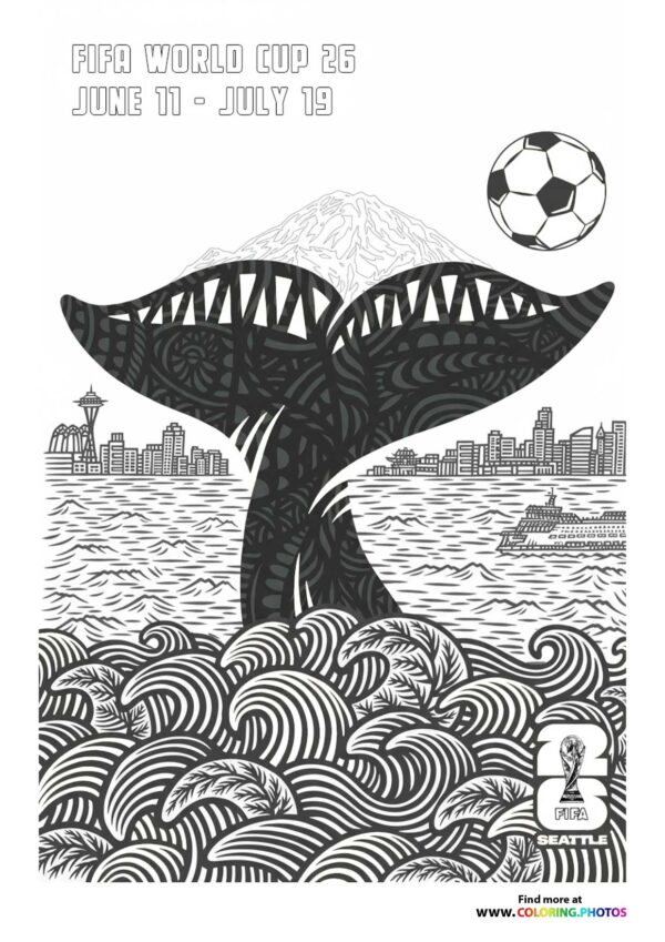 FIFA World Cup 2026 Whale Tail & Seattle Skyline