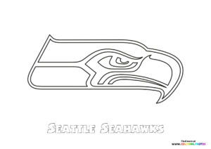 Seattle Seahawks NFL logo coloring page