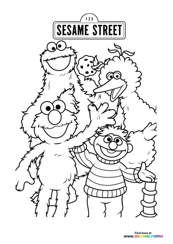 Sesame Street Coloring Page