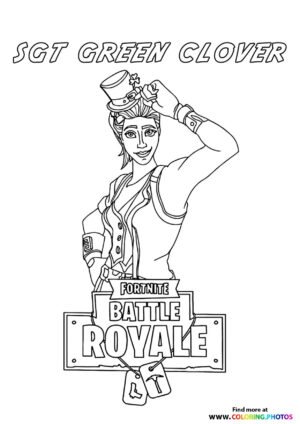 Sgt Green Clover - Fortnite coloring page