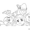 Sharkdog with Max and friends coloring page