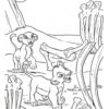 Nala and Simba at elephant graveyard coloring page