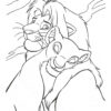 Nala and Simba in love coloring page