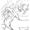 Simba returning to save his land coloring page