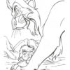 Simba scared of uncle Scar coloring page