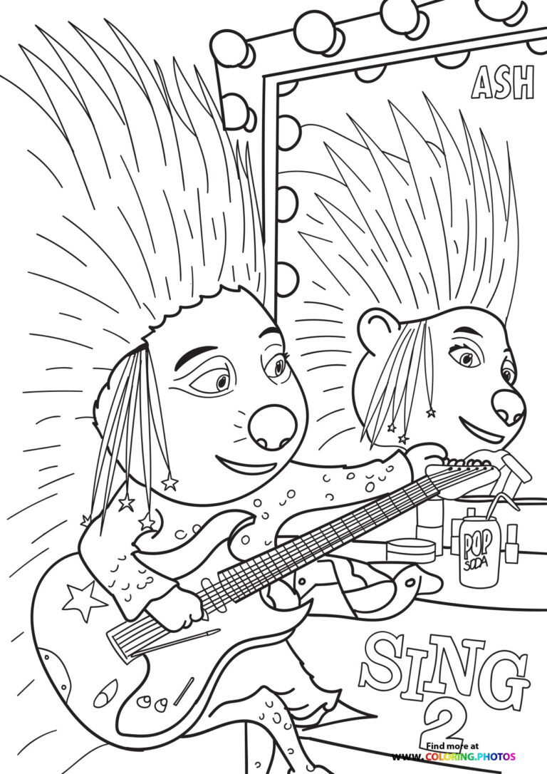 Sing 2 - Coloring Pages for kids | Free and easy print or download