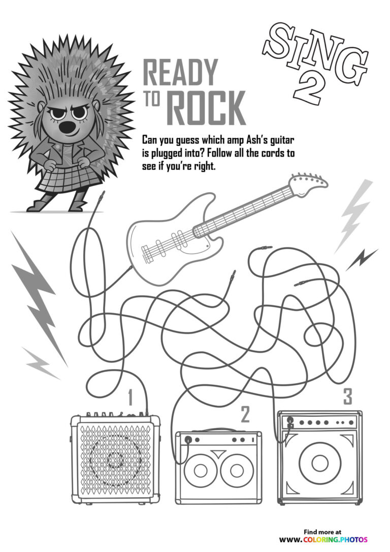 Sing 2 - Coloring Pages for kids | Free and easy print or download