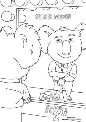 Buster Moon from Sing 2 coloring page
