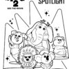 Sing 2 characters coloring page