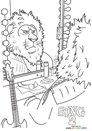 Calloway from Sing 2 coloring page