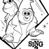 Johnny and Miss Crawly from Sing 2 coloring page