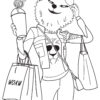 Porsha from Sing 2 shopping coloring page
