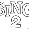 Sing 2 logo coloring page