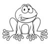Frog preparing to jump coloring page