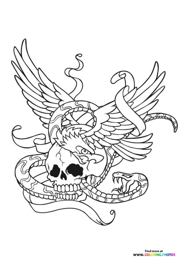 Tattoos - Adult Coloring Pages | Free And Easy Printable Pages Or Download