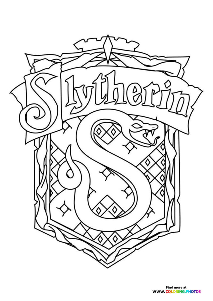 Slytherin crest - Coloring Pages for kids