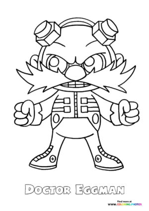 Little Doctor Eggman coloring page