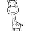 Cute little girafe coloring page