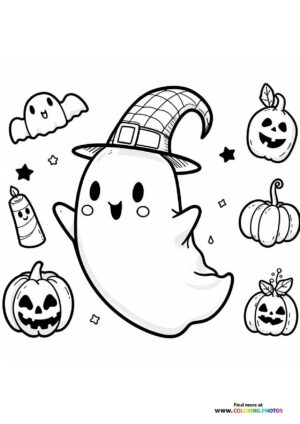 Smiling halloween ghost