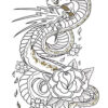 Snake and rose coloring for adults