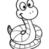 Snake with large eyes coloring page