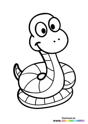 Snake with large eyes coloring page