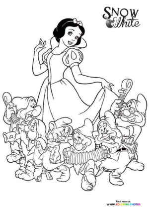 Snow White with Dwarfs dancing
