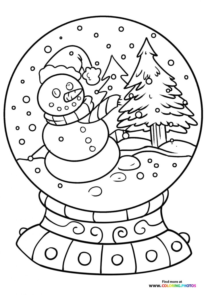 Snow globes - Coloring Pages for kids | Free and easy print or download