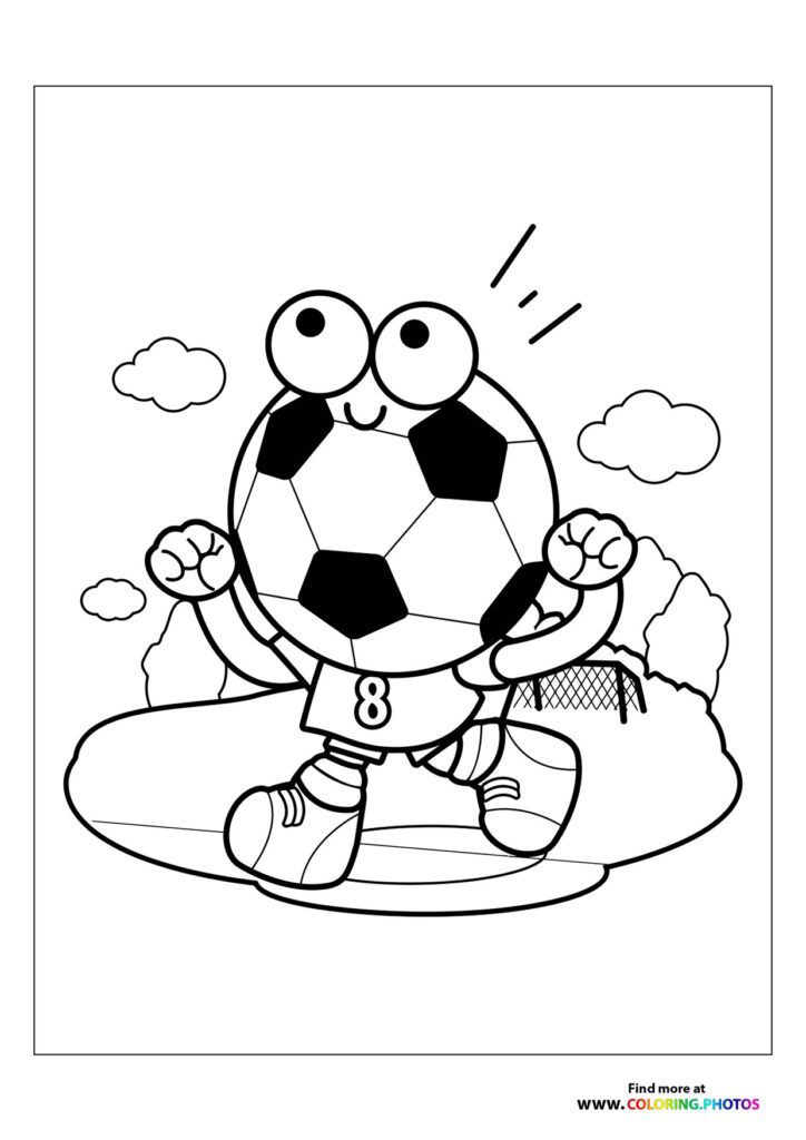 Happy Soccer Ball Character