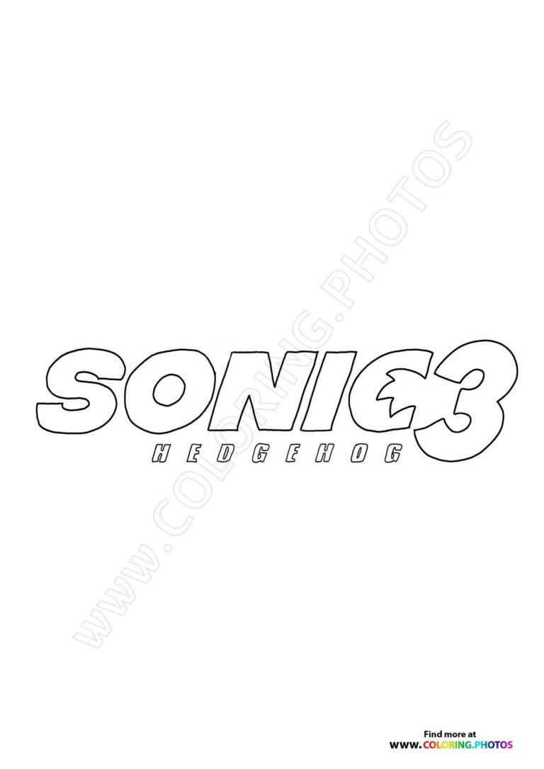 Sonic the Hedgehog 3 Coloring Pages for kids