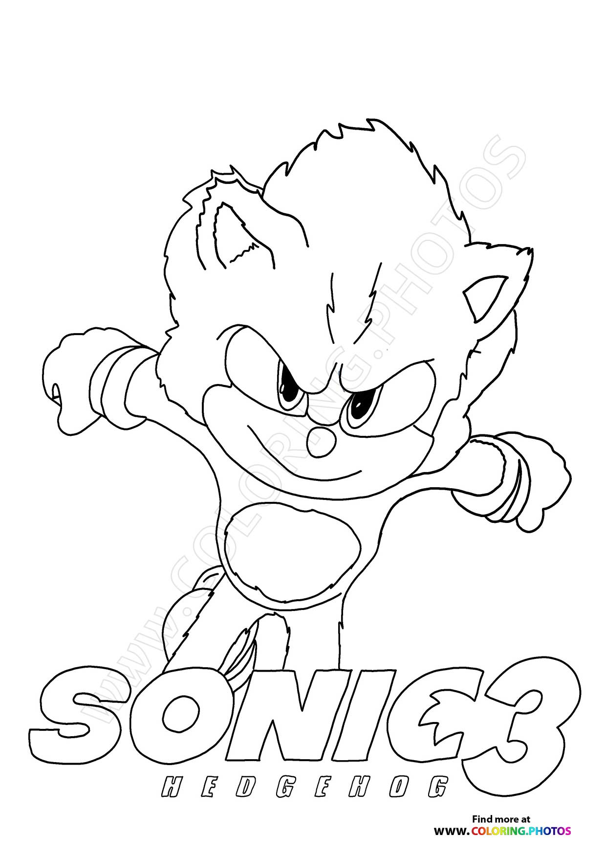 Sonic 3 Hedgehog Cast Coloring Pages For Kids