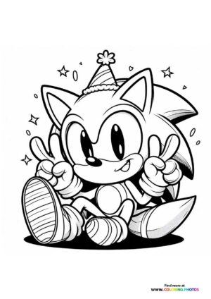 sonic coloring page to print