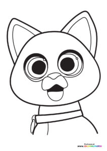 Robot cat Sox - Coloring Pages for kids