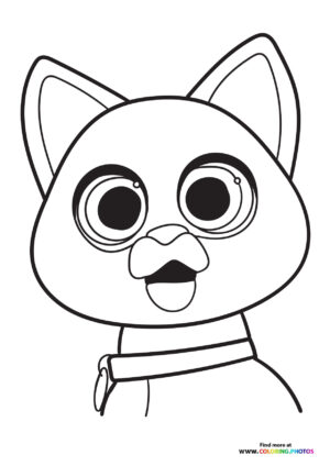 Robot cat Sox coloring page
