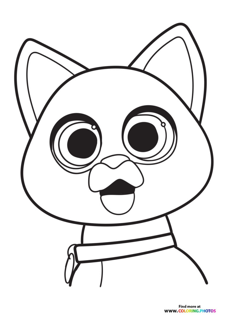 Robot cat Sox Coloring Pages for kids