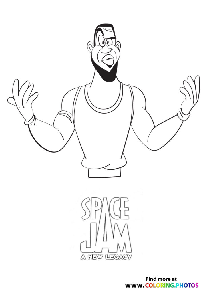 LeBron James - Space Jam: A new legacy - Coloring Pages for kids