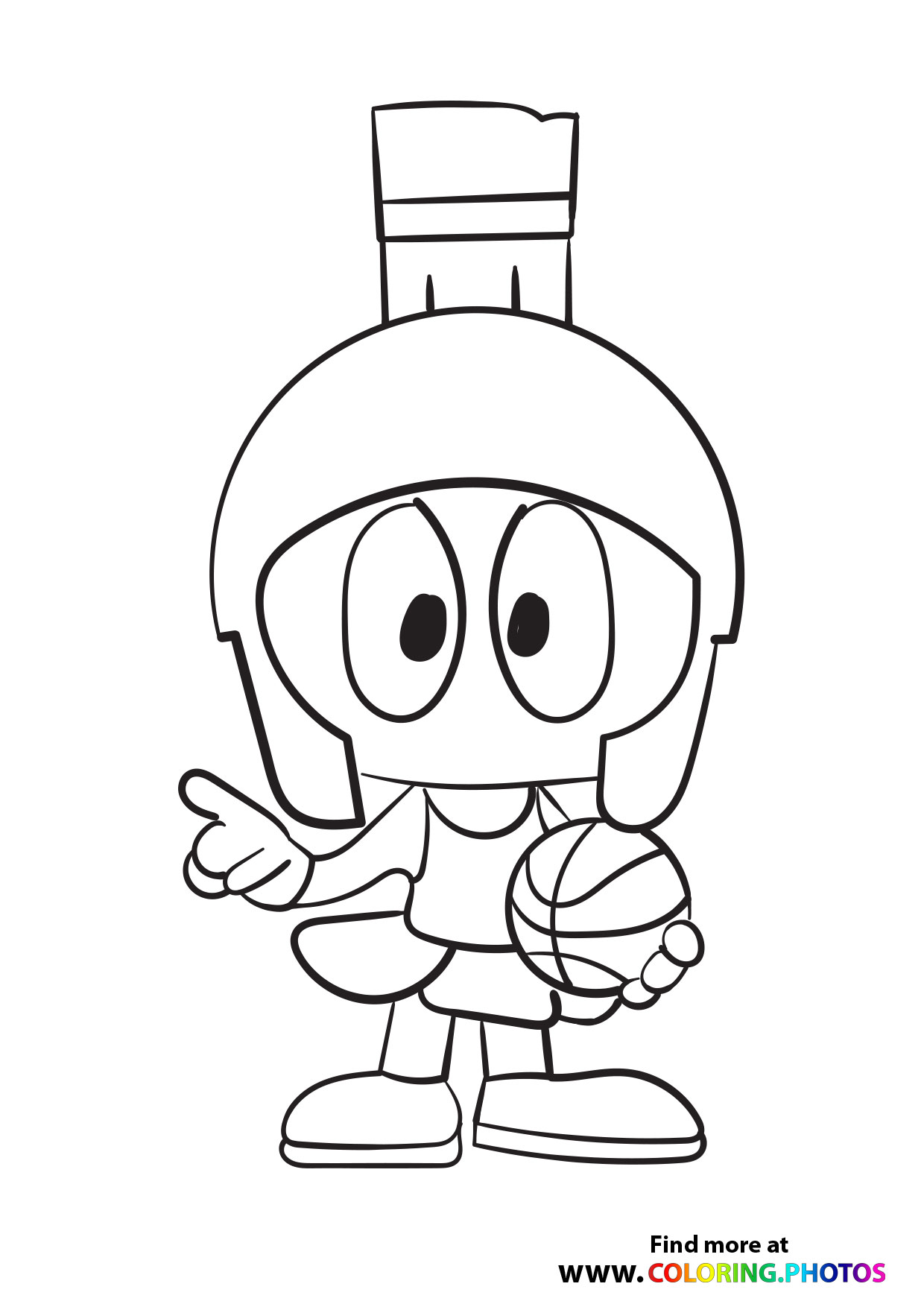 Marvin The Martian Black And White