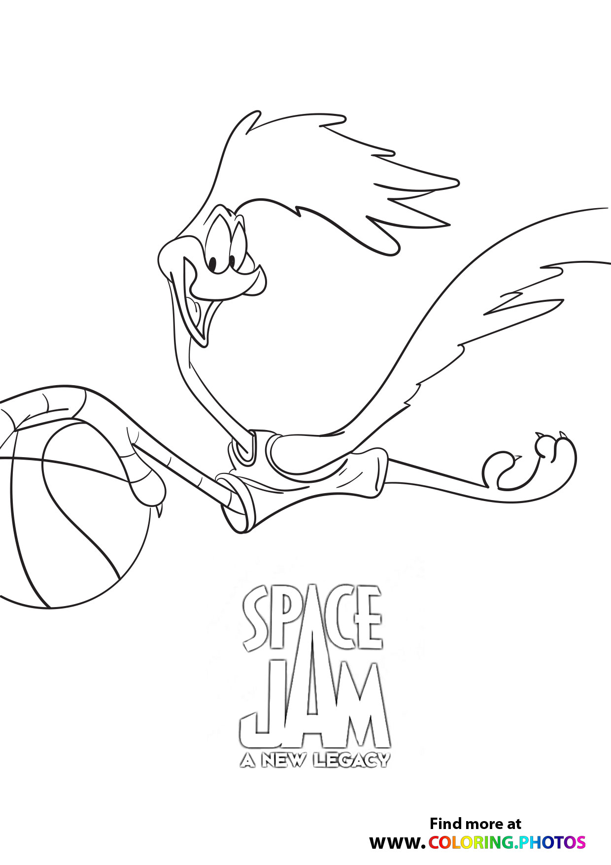 Road runner   Space Jam A new legacy   Coloring Pages for kids